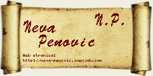 Neva Penović vizit kartica